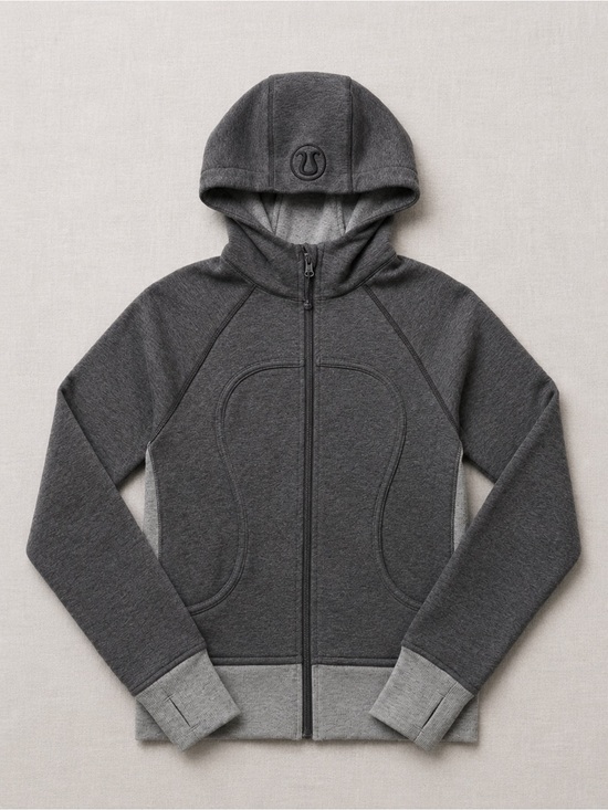 lululemon athletica Sweaters - 🍋3/75$ Lululemon athletica Scuba Two-Tone Gray Hooded Pullover